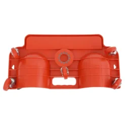 Knævogn - Rullende knæpude med 5 svingbare hjul - Max 100 kg - 51×14 cm - Plast - Rød