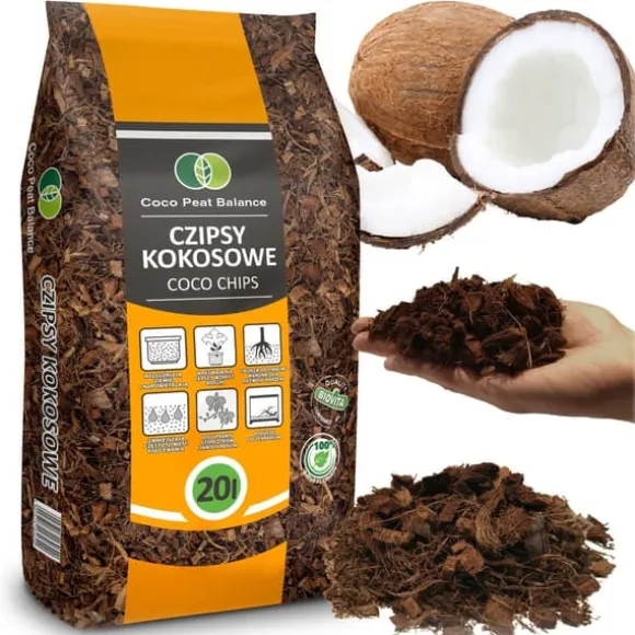 Kokosfiberchips Løse kokoschips COCO PEAT 10 MM 20L