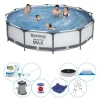 Kombi poolsæt - Bestway Steel Pro MAX Rund 366x76 cm
