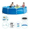 Kombi poolsæt - Intex Metalramme Rund 305x76 cm