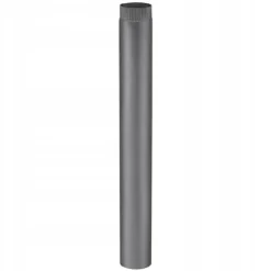 Komfurrør - aftræk - 2mm stål - Ø 120 mm - 100 cm - sort