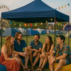 Kommercielt selvsamlende havepavillontelt campingpavillon 3x3 m
