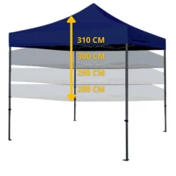Kommercielt selvsamlende havepavillontelt campingpavillon 3x3 m