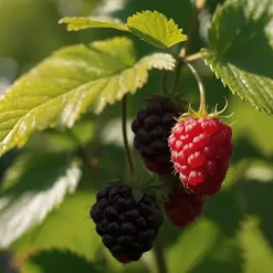 Kompakt sommerhindbær - Sæt med 2 - Rubus idaeus - Højde 50-60cm - ⌀15cm