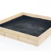 Kompakt 120x120x18 cm fyrretræs højbed med bunddug til bybalkoner