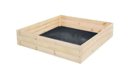 Kompakt 80x80x30 cm Fyrretræs Højbed med Agro-Textil Bund for Sundt Liv