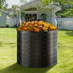 Kompostbeholder 220 gallon, udendørs, udvidelig, nem at opstille, rummelig med hurtig produktion af frugtbar jord.