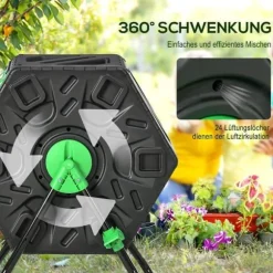 Kompostbeholder 65 L – drejelig hurtigkompost, vejrbestandig plast 60×49×77 cm