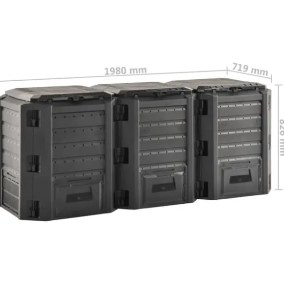Kompostbeholder 1200 l sort - Kompostbeholder - Kompostbeholdere - Home & Living