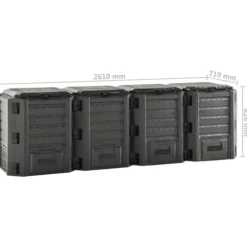 Kompostbeholder 1600 l sort - Kompostbeholder - Kompostbeholdere - Home & Living