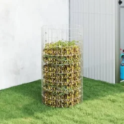 Kompostbeholder i galvaniseret stål - Ø50x100 cm | Farve: Stålgrå | Størrelse: Ø50x100 cm