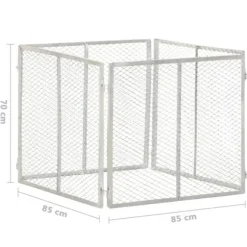 Kompostbeholder i galvaniseret jern - Robust lugtfri opbevaring | Størrelse: 85x85x70 cm