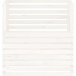 Kompostbeholder i massivt fyrretræ - Stabil og rummelig | Størrelse: 100x100x102 cm | Farve: Hvid