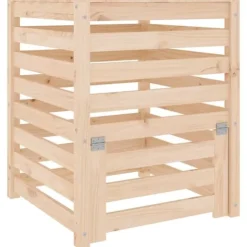 Kompostbeholder i massivt fyrretræ - Stor kapacitet | Størrelse: 63,5x63,5x77,5 cm