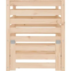 Kompostbeholder i massivt fyrretræ - Stor kapacitet | Størrelse: 63,5x63,5x77,5 cm