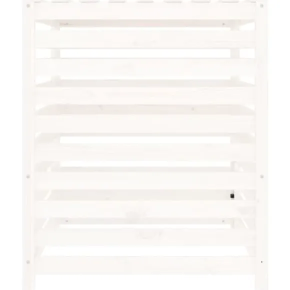 Kompostbeholder i massivt fyrretræ - Ideel til haveaffald | Størrelse: 82,5x82,5x99,5 cm | Farve: Hvid