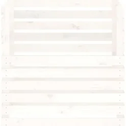 Kompostbeholder i massivt fyrretræ - Praktisk til haveaffald | Størrelse: 80x80x78 cm | Farve: Hvid