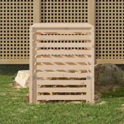 Kompostbeholder i massivt fyrretræ - Robust design | Størrelse: 82,5x82,5x99,5 cm