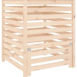 Kompostbeholder i massivt fyrretræ - Robust design | Størrelse: 82,5x82,5x99,5 cm