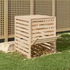 Kompostbeholder i massivt fyrretræ - Robust design | Størrelse: 82,5x82,5x99,5 cm