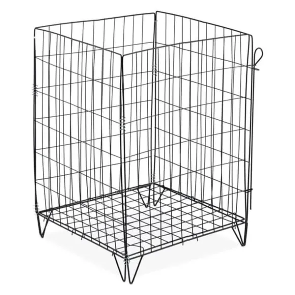 Kompostbeholder, metalnet, 68x46x46 cm, sort