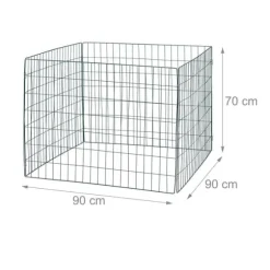 Kompostbeholder, Net, 70x90x90 cm, Grøn