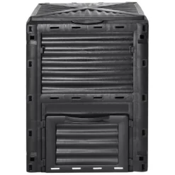 Kompostbeholder, 60,7x60,5x82,5 cm, Sort, Udendørs opbevaring