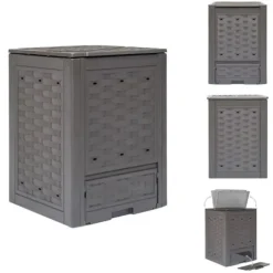 Kompostbeholdere - Living kompostbeholder til haven 300 l 60 x 60 x 83 cm brun