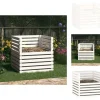 Kompostbeholdere - Living kompostbeholder 80x80x78 cm massivt fyrretræ hvid