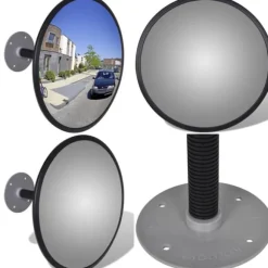 Konvekst trafikspejl akryl 30 cm indendørs sort - Trafikspejl - Trafikspejle - Home & Living