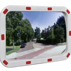 Konvekst trafikspejl rektangulært 40x60 cm med reflekser - Trafikspejl - Trafikspejle - Home & Living