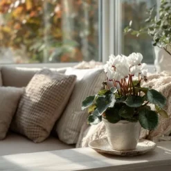 Krukkeviol - Sæt med 3 - Cyclamen persicum 'Metis White' - Højde 10-20cm - ⌀9cm