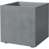 Kubeformet urtepotte - DEROMA - Millennium R - Askegrå - Selvvandende - 25 cm