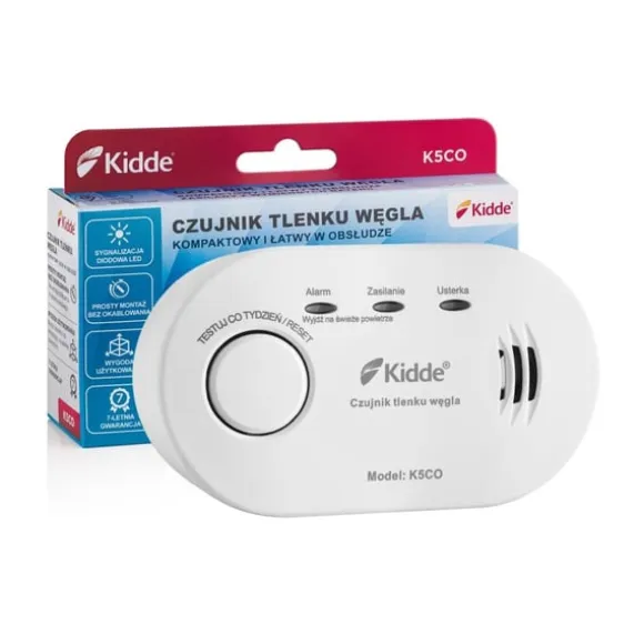 Kuliltedetektor Kidde K5CO Hvid