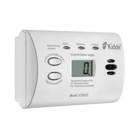 Kuliltedetektor Kidde K7DCO med display Hvid