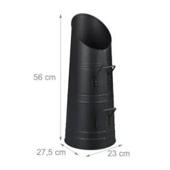 Kulspand, 56x27.5x23 cm, Sort, Jern