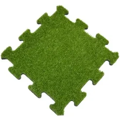 Kunstgræs Gummiflise 30mm - Puzzle System Midterstykke