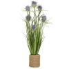 Kunstig blomst I HAVE H70cm, lilla krysantemum, græs med potte