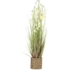 Kunstig blomst I HAVE H87cm, hvid campanula, græs med potte