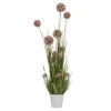 Kunstig blomst I HAVE H120cm, lilla allium, græs med potte