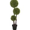 Kunstig buksbom 115 cm med potte, dekorativ plante til hjem, kontor & have