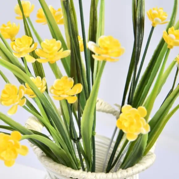 Kunstige Falske Blomster Bundt Udendørs Grønne Buske Planter Indendørs Udendørs Hjem Haveindretning