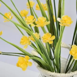 Kunstige Falske Blomster Bundt Udendørs Grønne Buske Planter Indendørs Udendørs Hjem Haveindretning
