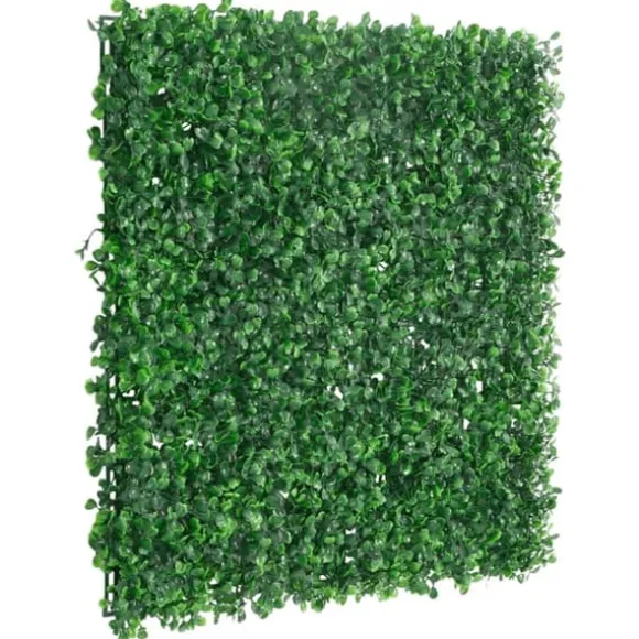 Kunstige hække 24 stk. - Realistisk hæk til privatliv | Størrelse: 50x50 cm | Farve: Grøn