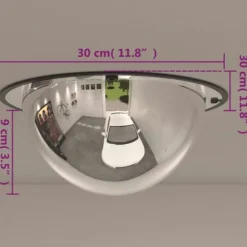 Kuppelformet trafikspejl Ø30 cm - Sikkerhedsudstyr | Farve: Akryl | Størrelse: Ø30 cm