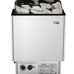 8KW Elektrisk Saunavarmer, Indbygget Kontrol, Rustfrit Stål, til 8-12 m³ HomeSpa, Effektiv Opvarmning, Energibesparende