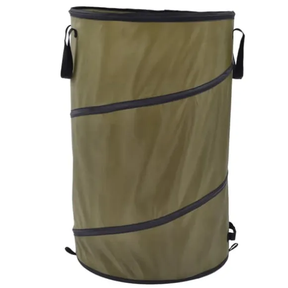113L hopfällbar papperskorg 30 gallon återvinning stor lövsoppåse med handtag för trädgårdscamping