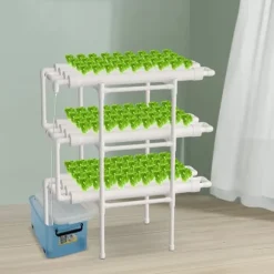 3-lags hydroponisk system, 108 plantepladser, vandbesparende design, nem at samle