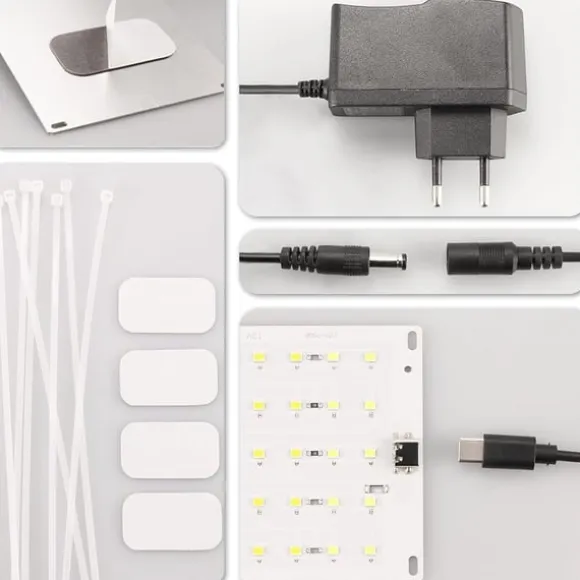 LED lyspanel til planter - EU-stikadapter