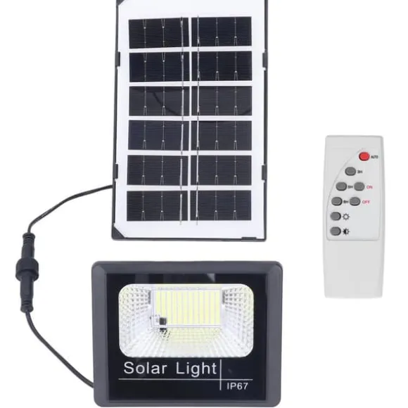 100LED Outdoor Solar Flood Light IP67 Vattentät Solar Vägglampa Fjärrkontroll Gatulampa för trädgård 40W